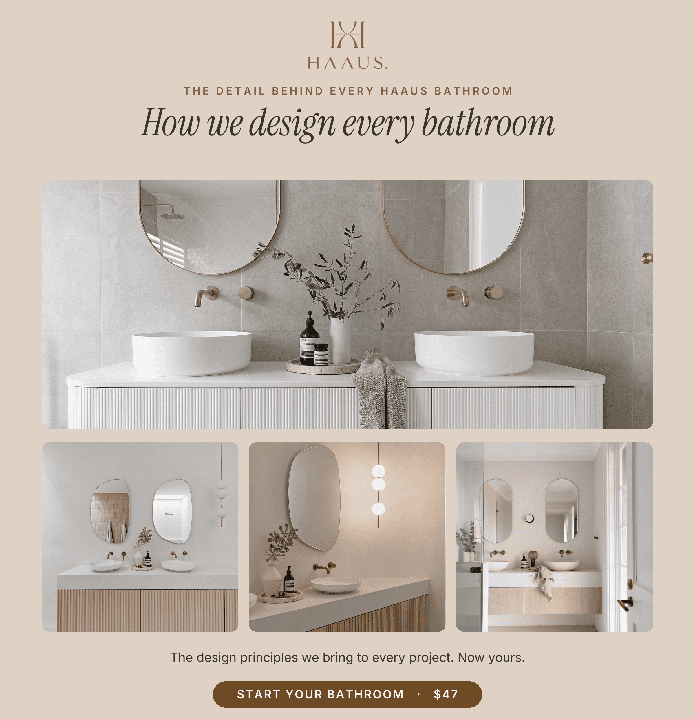 The HAAUS Bathroom Design + Measurement Guide