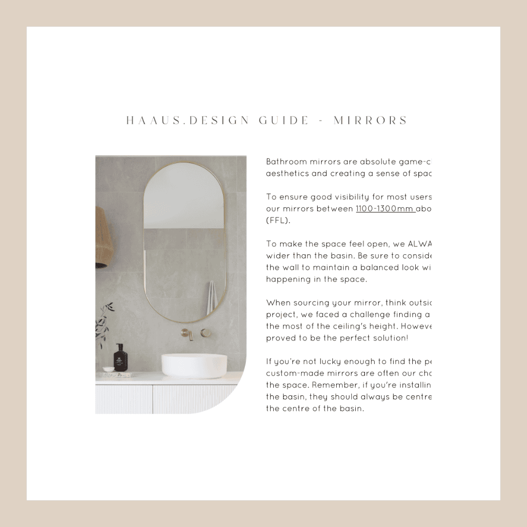 Bathroom Design + Measurement Guide by HAAUS.