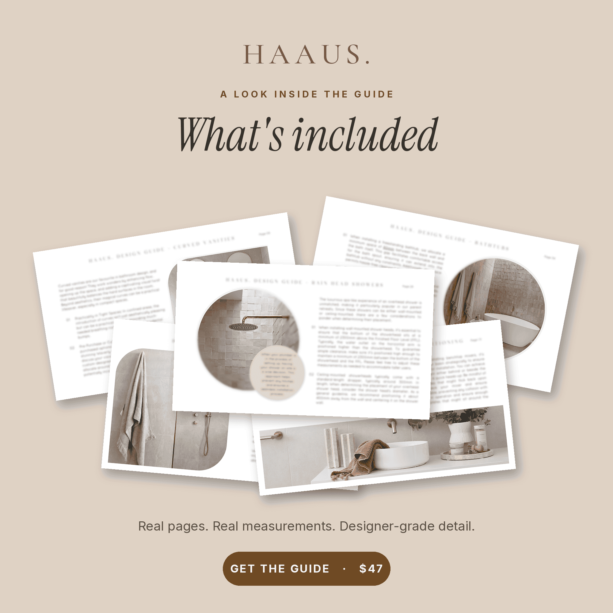 The HAAUS Bathroom Design + Measurement Guide